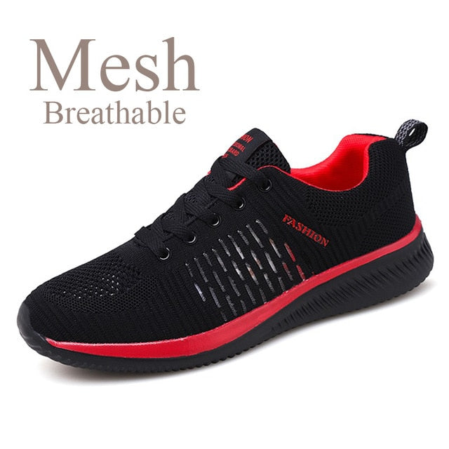 ZHENBAILI Men Casual Shoes Summer Breathable Mesh Knit Sneakers