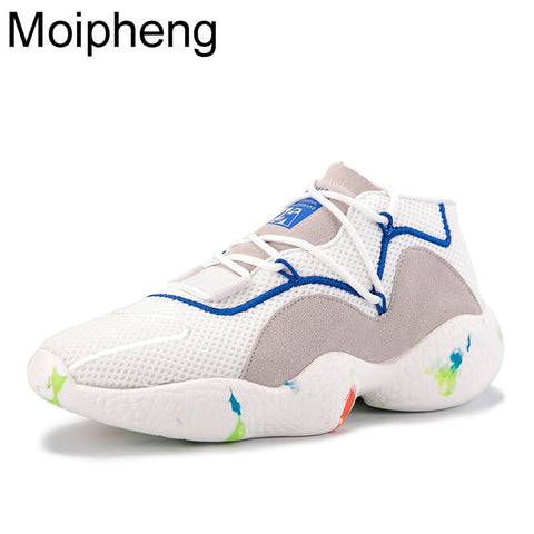 Moipheng 2019 Women White Sneakers Breathable Sock Flats Ladies Vulcanized Shoes Plus Size Black Autumn Sneakers