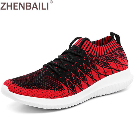 ZHENBAILI Plus Size 48 Mesh Knit Stretch Breathable Lightweight Men Sock Sneakers